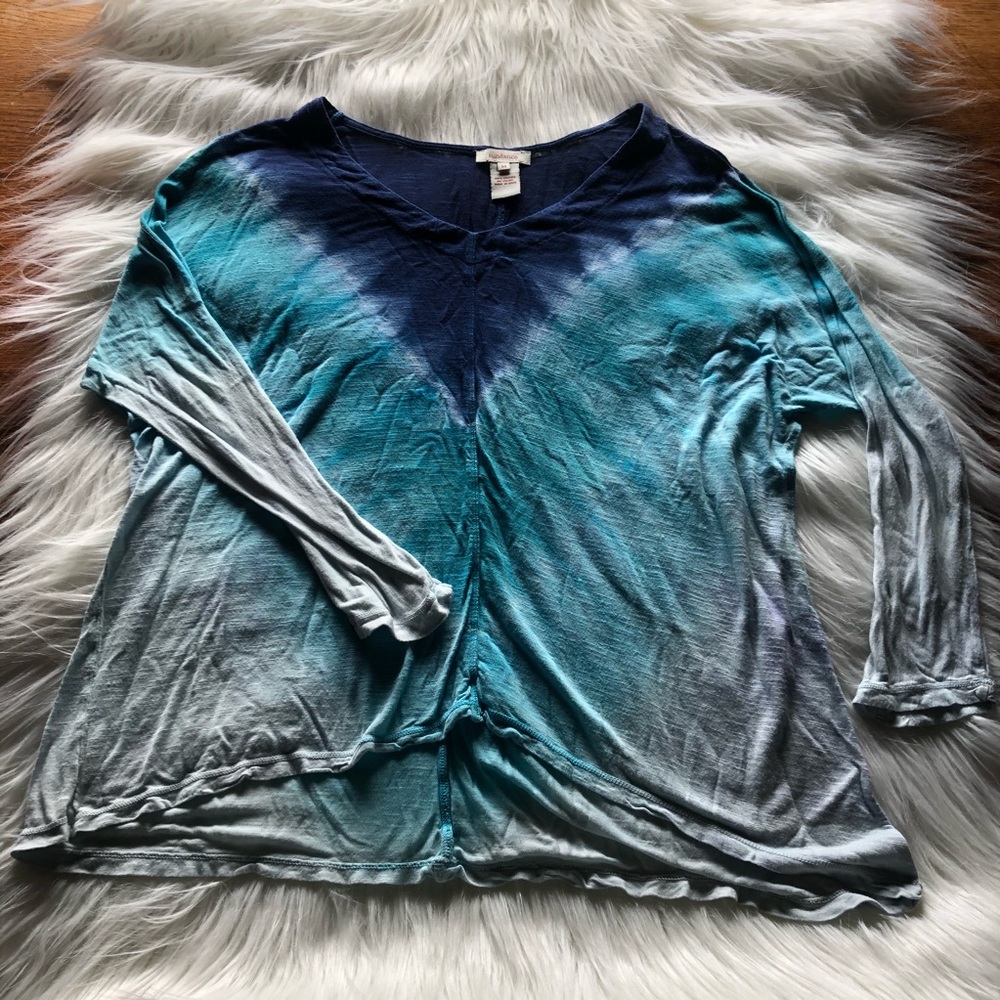 Sundance Tie Dye Shirt Blue White Medium M Top